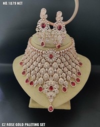 Brass Exquisite Cz Necklace