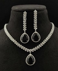 Wedding American Diamond Necklace Set